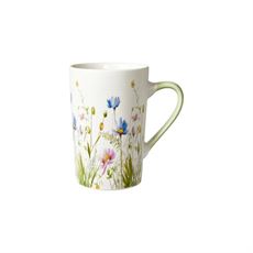 SPEEDTSBERG PORCELÆN KOP, KOP MED BLOMSTER, WHITE/GREEN